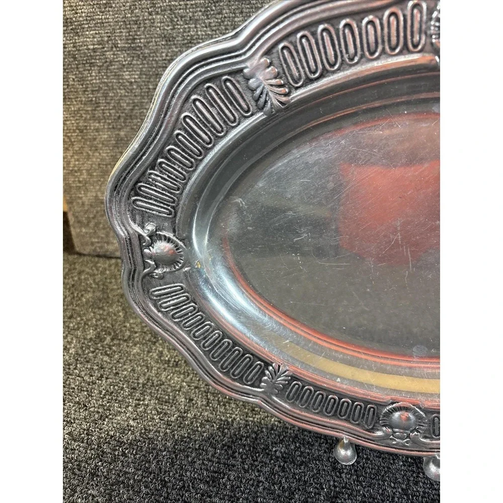 Vtg~Wilton Armetale Germain Oval Bowl Richard Wilton Collection~15